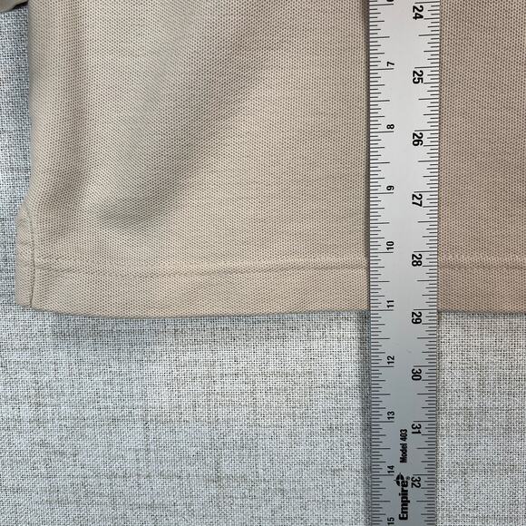 Brooks Brothers Long Sleeve Pique Knit Polo Men's L Performance Knit Cream Ivory - Picture 6 of 7